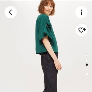 Bow sleeve Top by Topshop